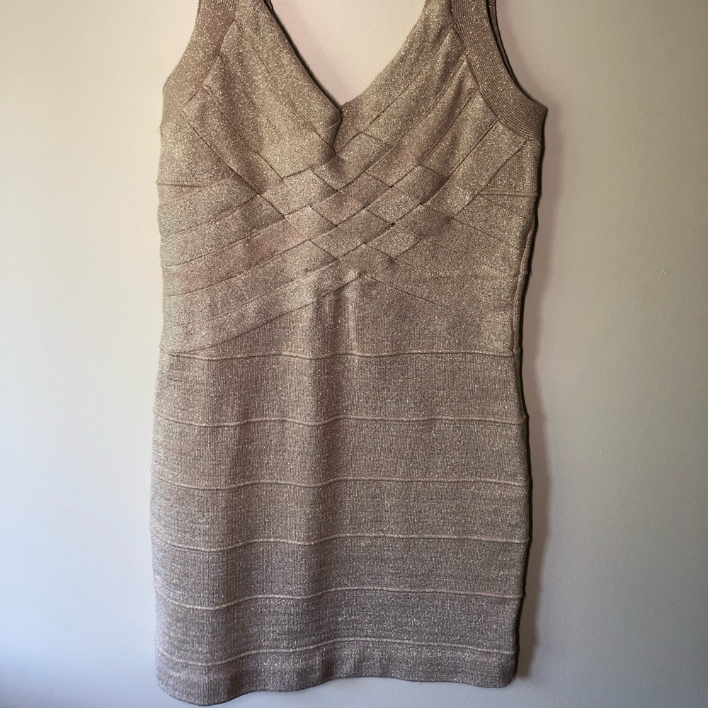 Forever 21 Gold Shimmer Dress, S